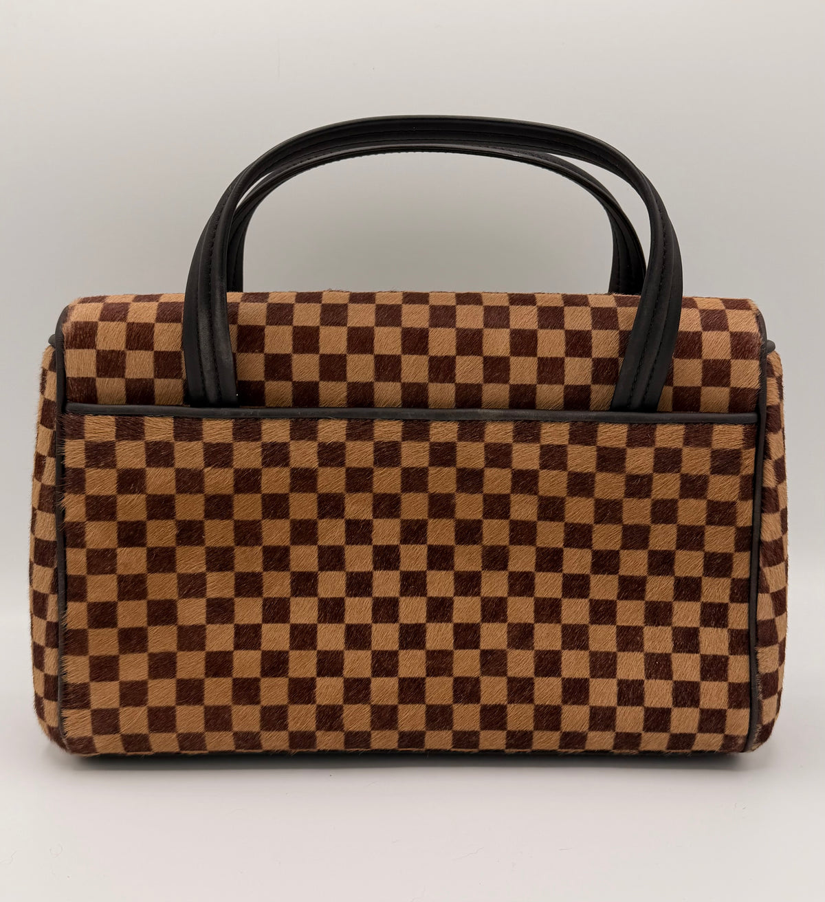 Louis Vuitton Damier Sauvage Lionne Calf Hair Handbag | 2003 Vintage