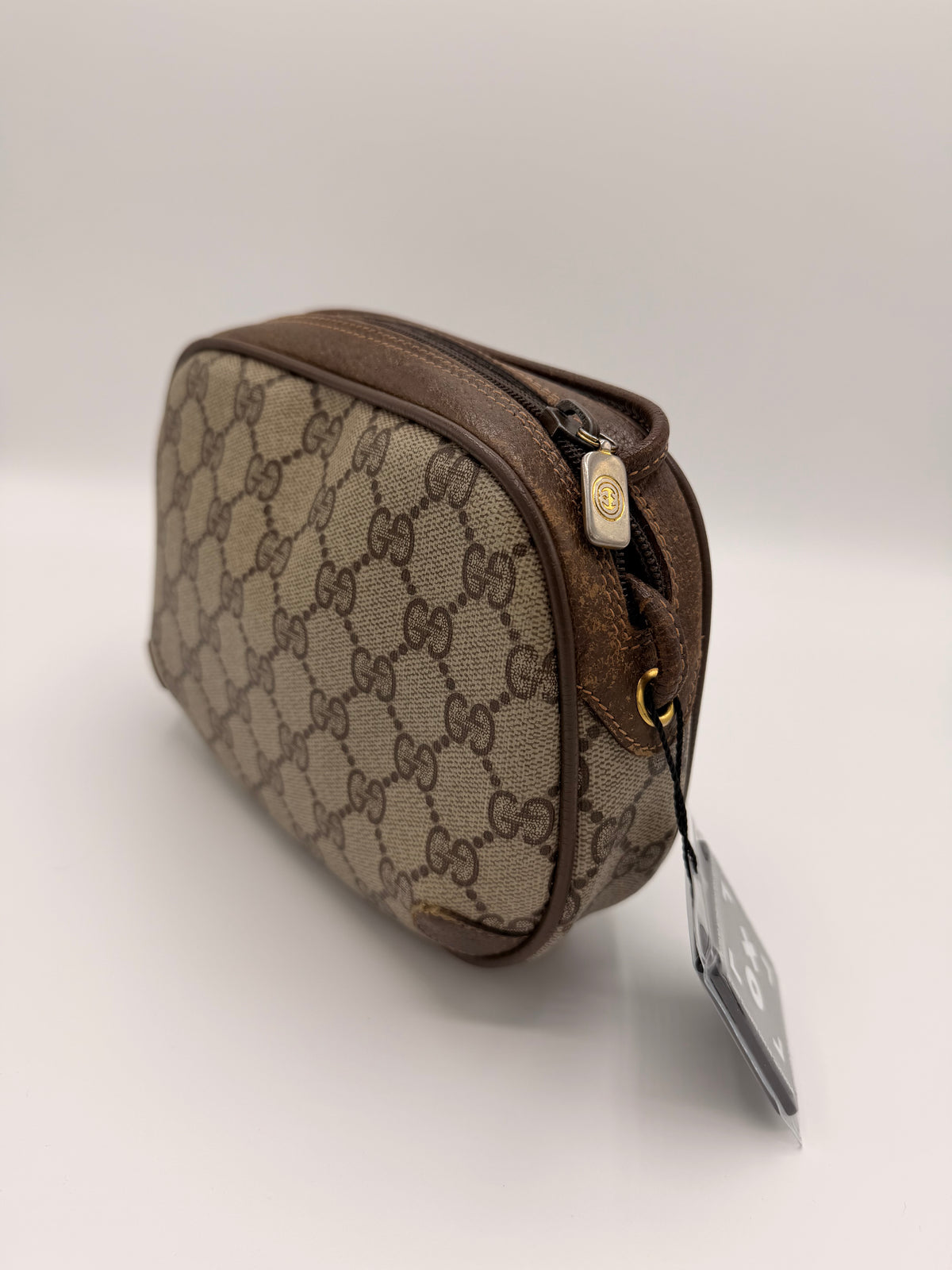 Vintage Gucci GG Supreme Sherry Line / Web Stripe Small Crossbody Bag [89.02.066]