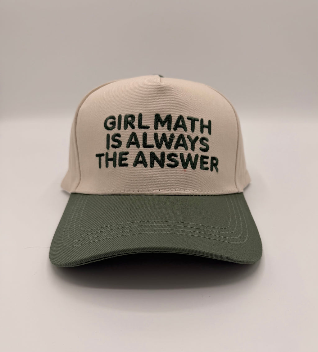 HAT | Girl Math - Beige/Sage