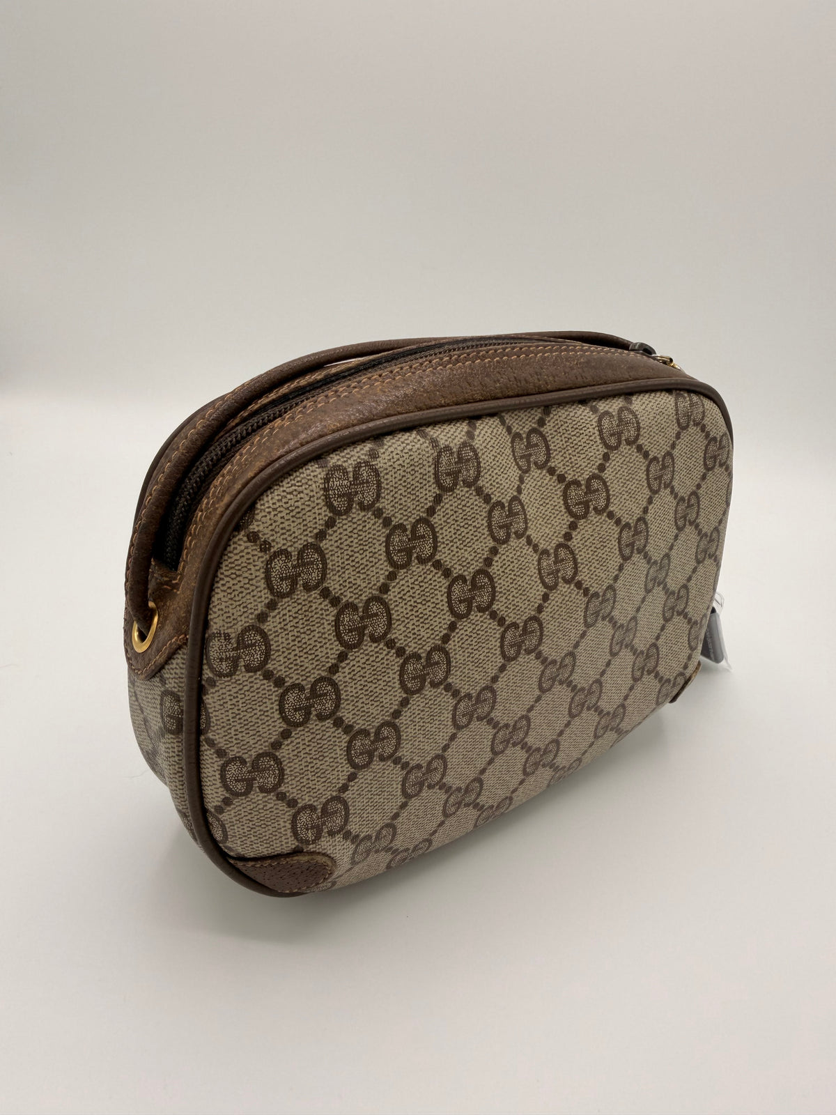 Vintage Gucci GG Supreme Sherry Line / Web Stripe Small Crossbody Bag [89.02.066]