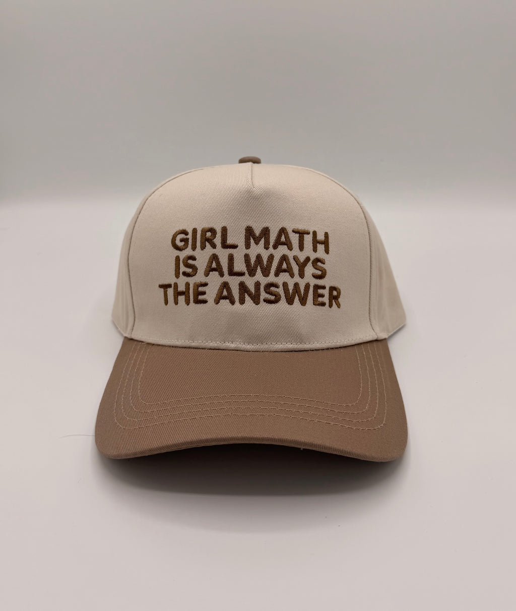 HAT | Girl Math - Beige/Mocha