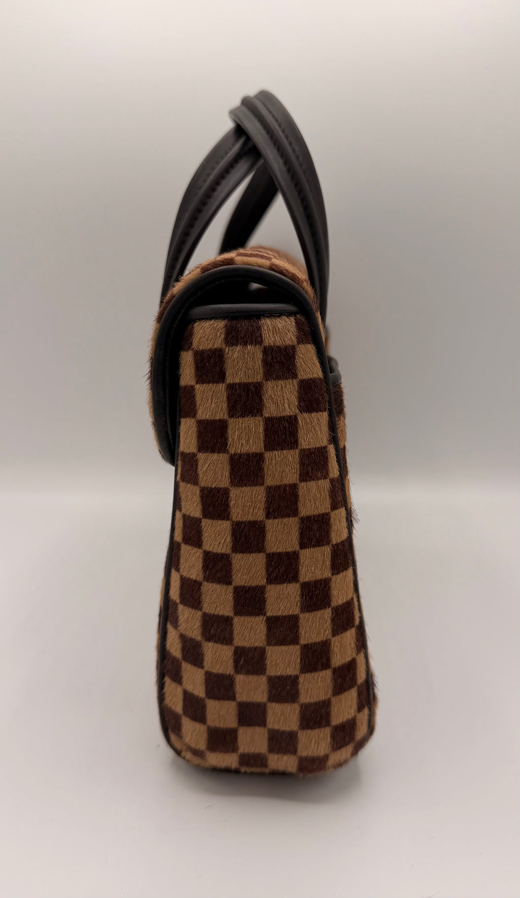 Louis Vuitton Damier Sauvage Lionne Calf Hair Handbag | 2003 Vintage