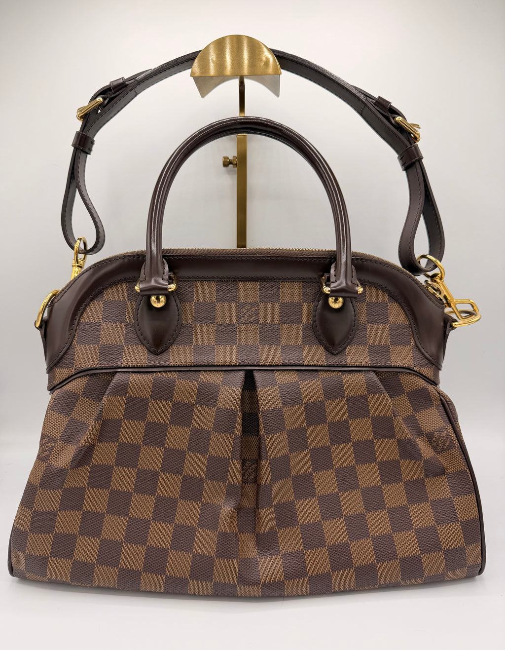 Louis Vuitton Damier Ebene Trevi PM Bag with Shoulder Strap