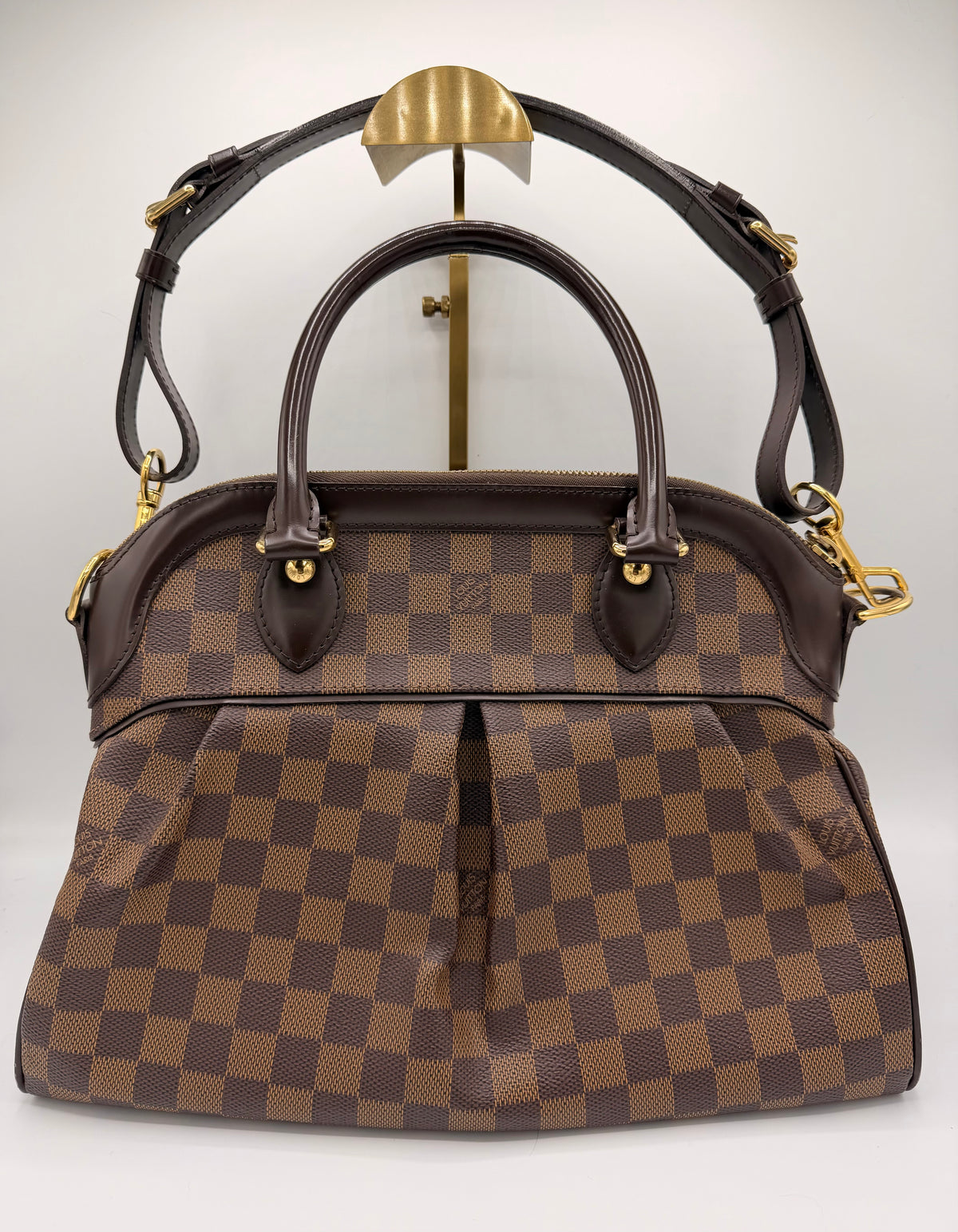 Louis Vuitton Damier Ebene Trevi PM Bag with Shoulder Strap