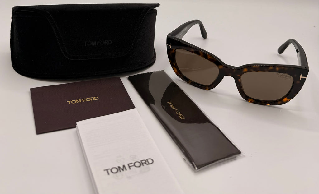 Tom Ford Athena TF1190 52H Polarized Sunglasses – Dark Havana/Brown – New with Case