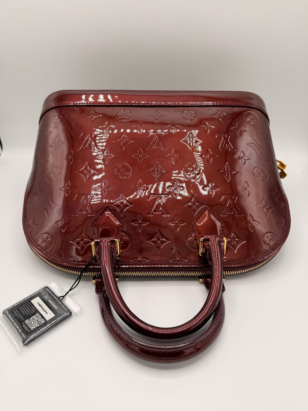 Louis Vuitton Monogram Vernis Alma [PM] in Amarante | Authenticated