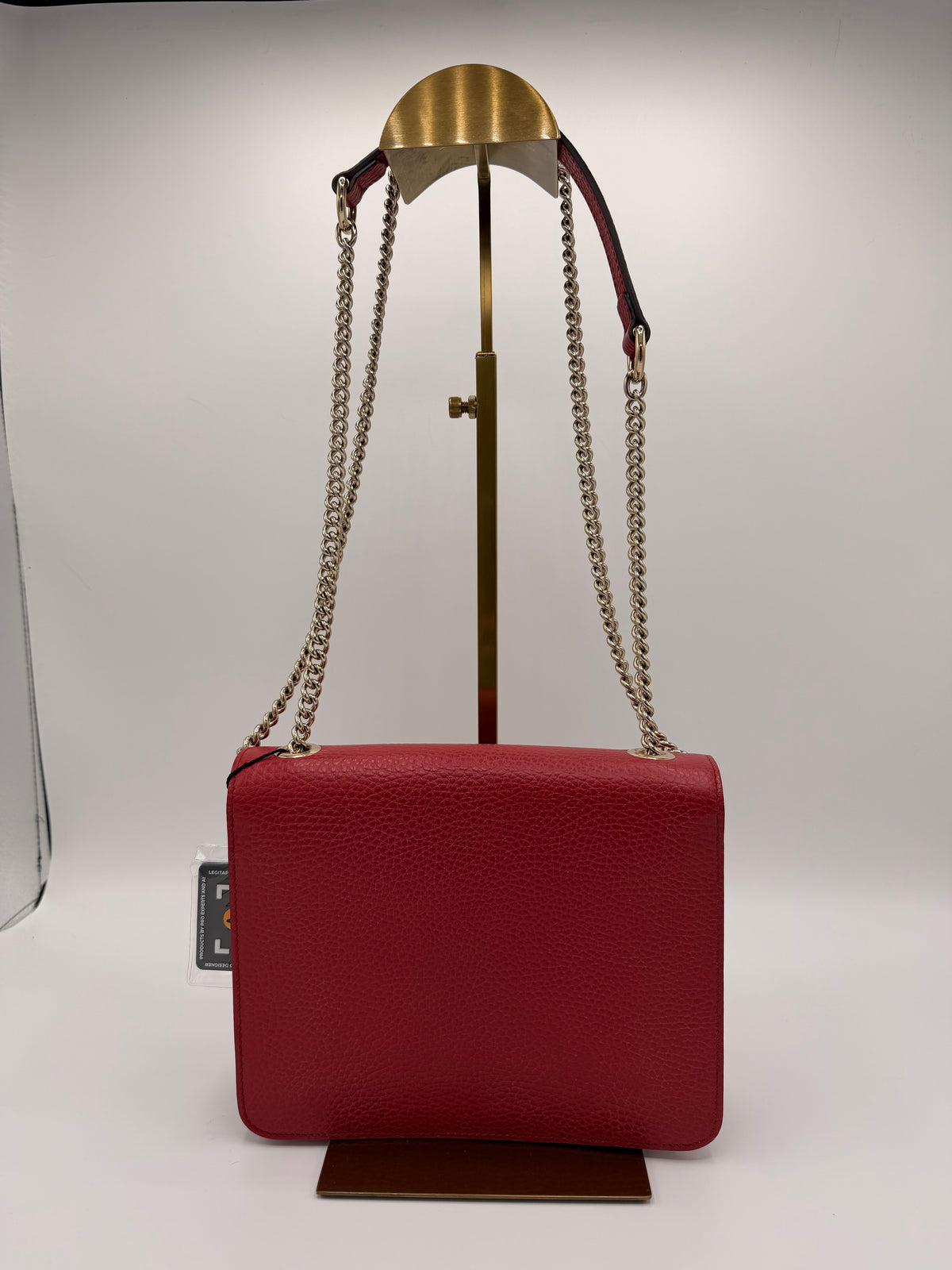 Gucci Dollar Calfskin Small Interlocking G Shoulder Bag in Orange Pebbled Leather