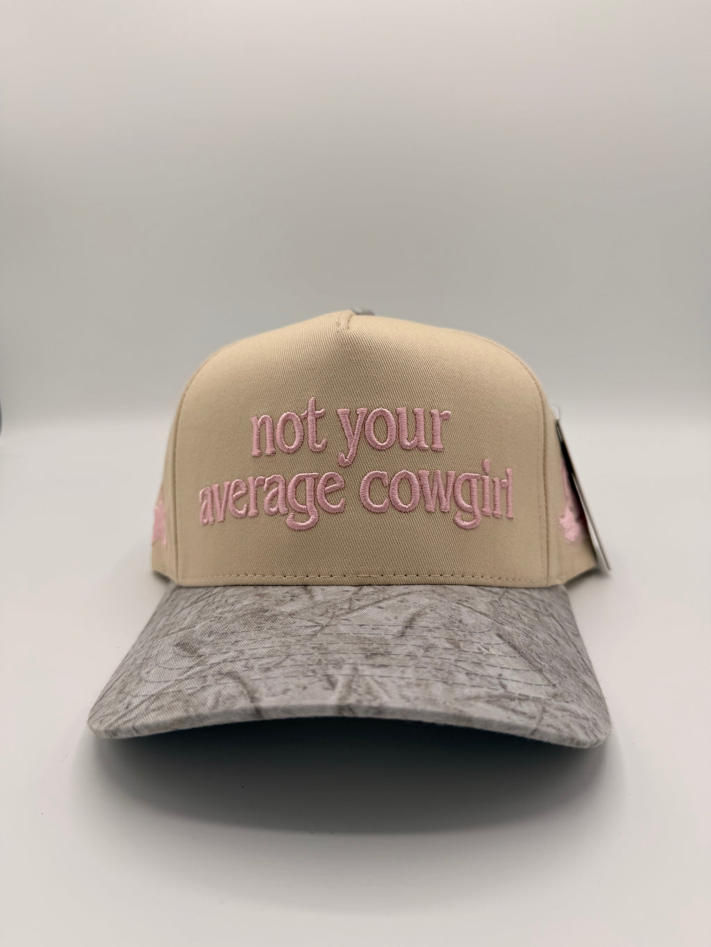 HAT | Not Your Average Cowgirl - Beige/Gray/Pink