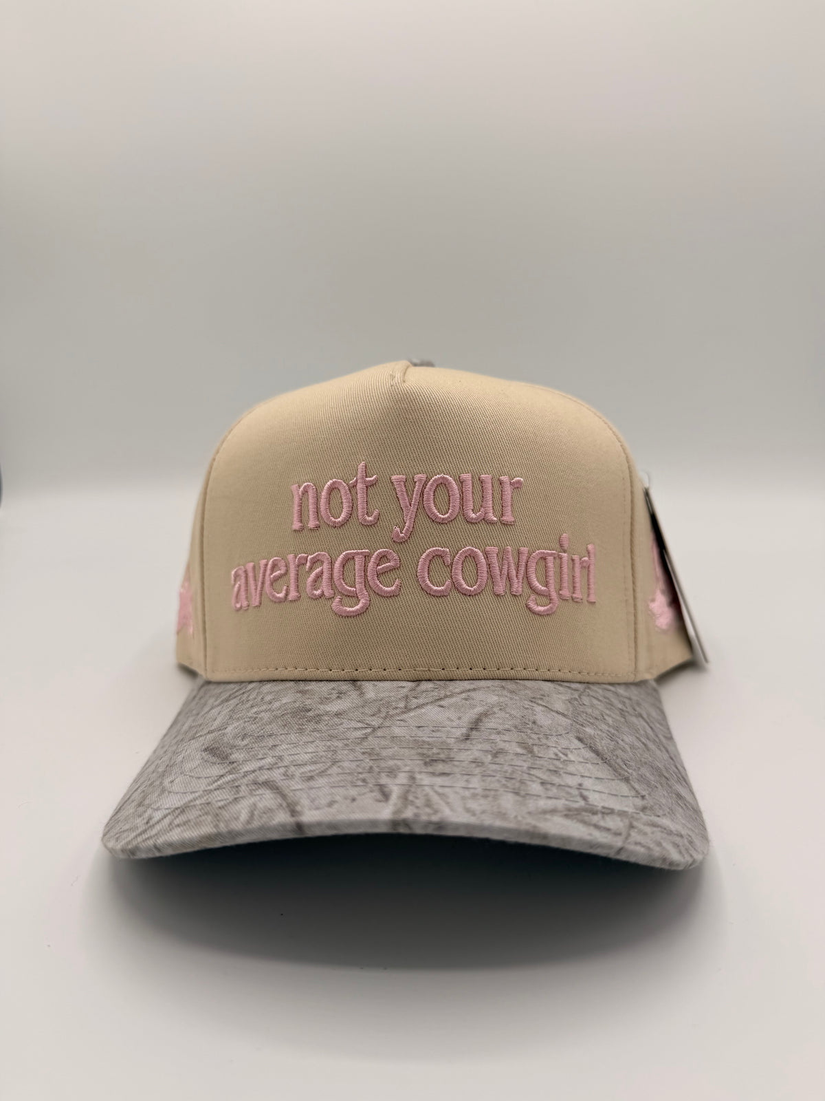 HAT | Not Your Average Cowgirl - Beige/Gray/Pink