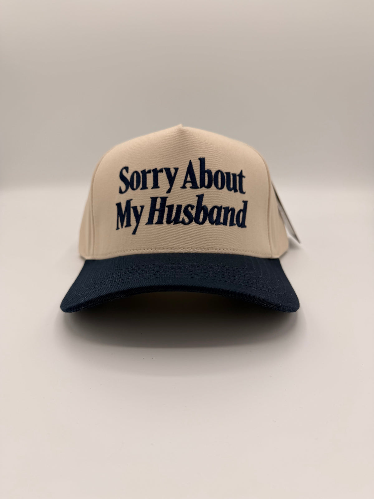 HAT | Sorry about my husband - Beige/Navy Blue