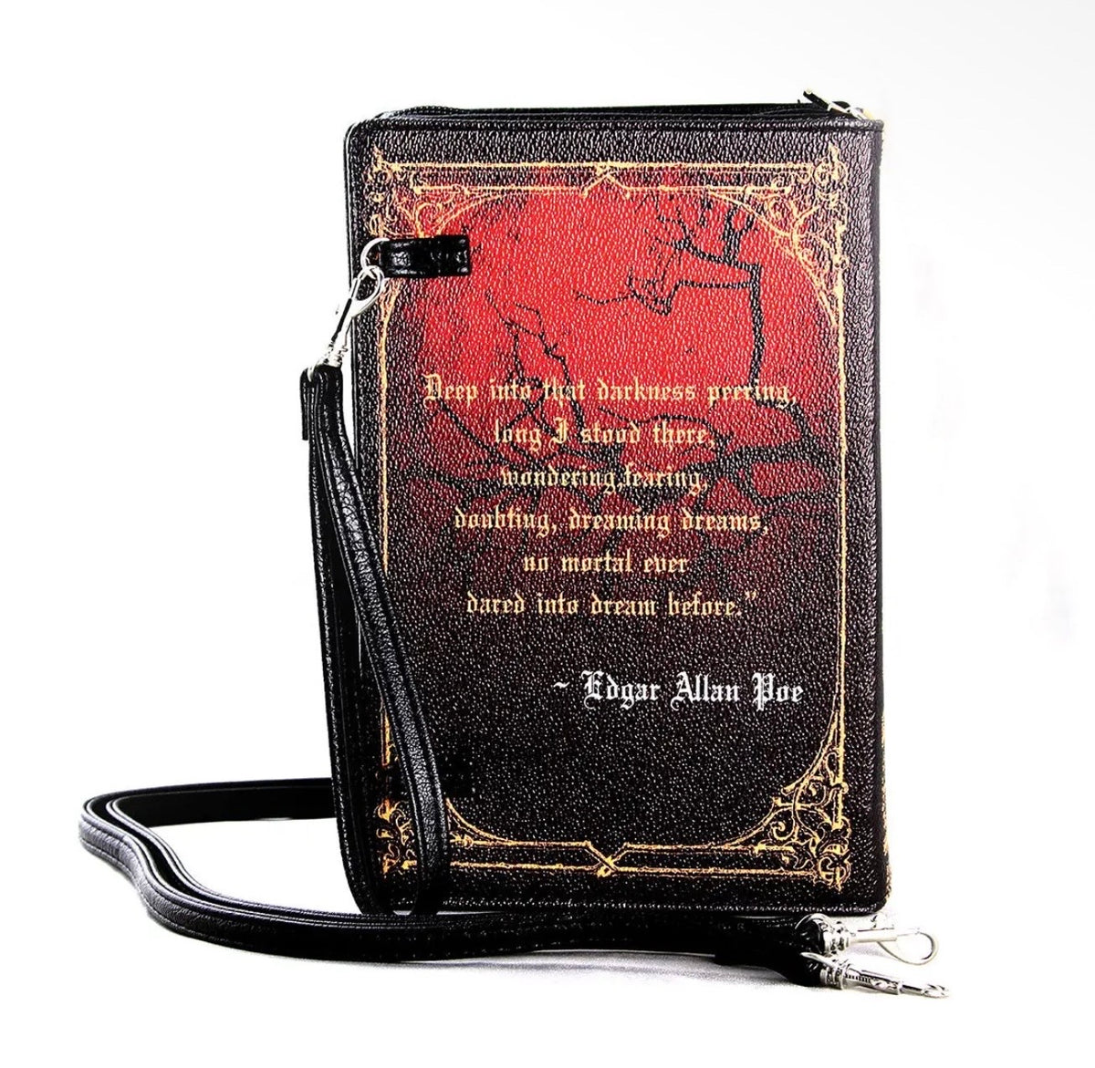 The Raven Vintage Book Clutch Bag in Vinyl
