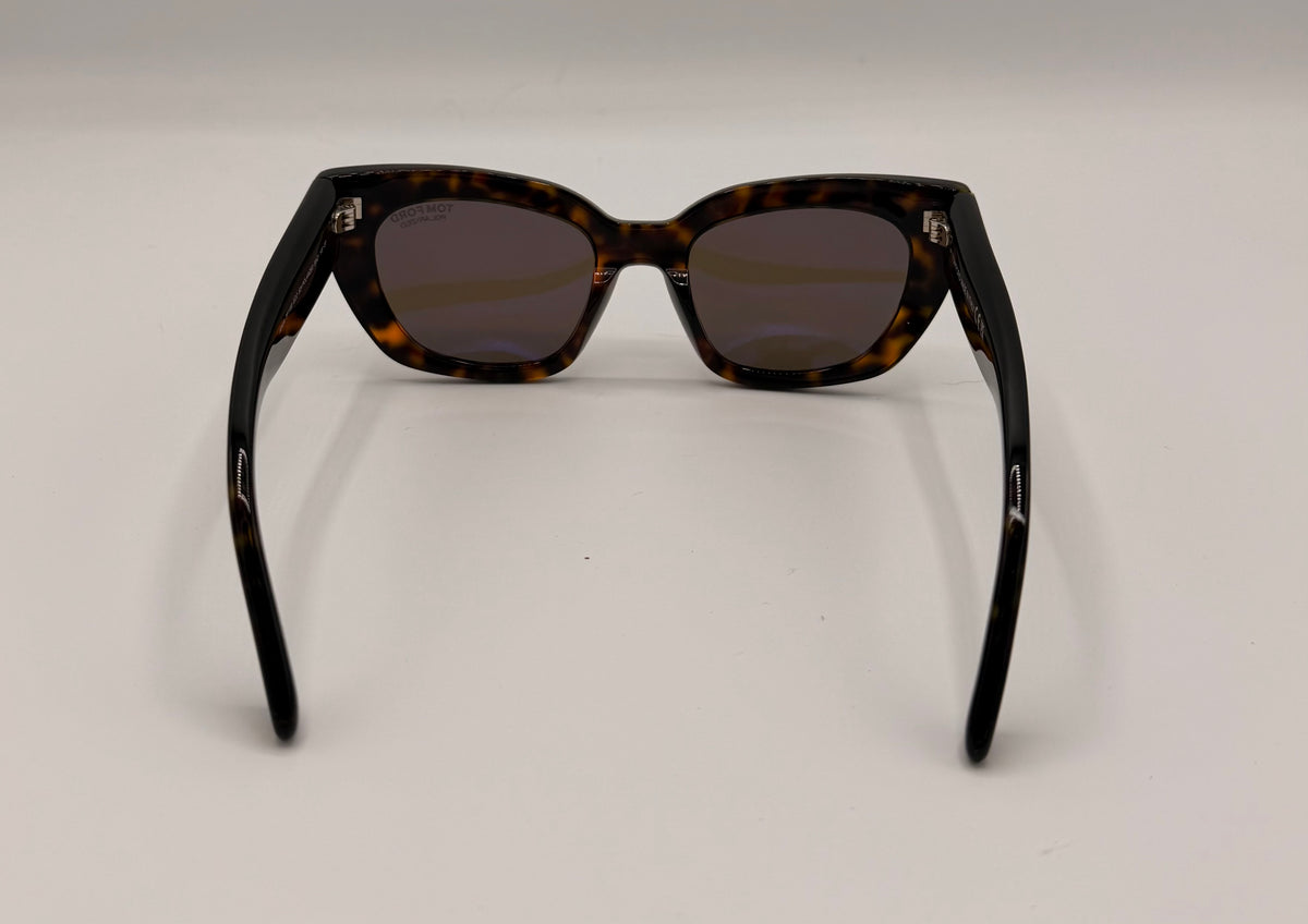 Tom Ford Athena TF1190 52H Polarized Sunglasses – Dark Havana/Brown – New with Case