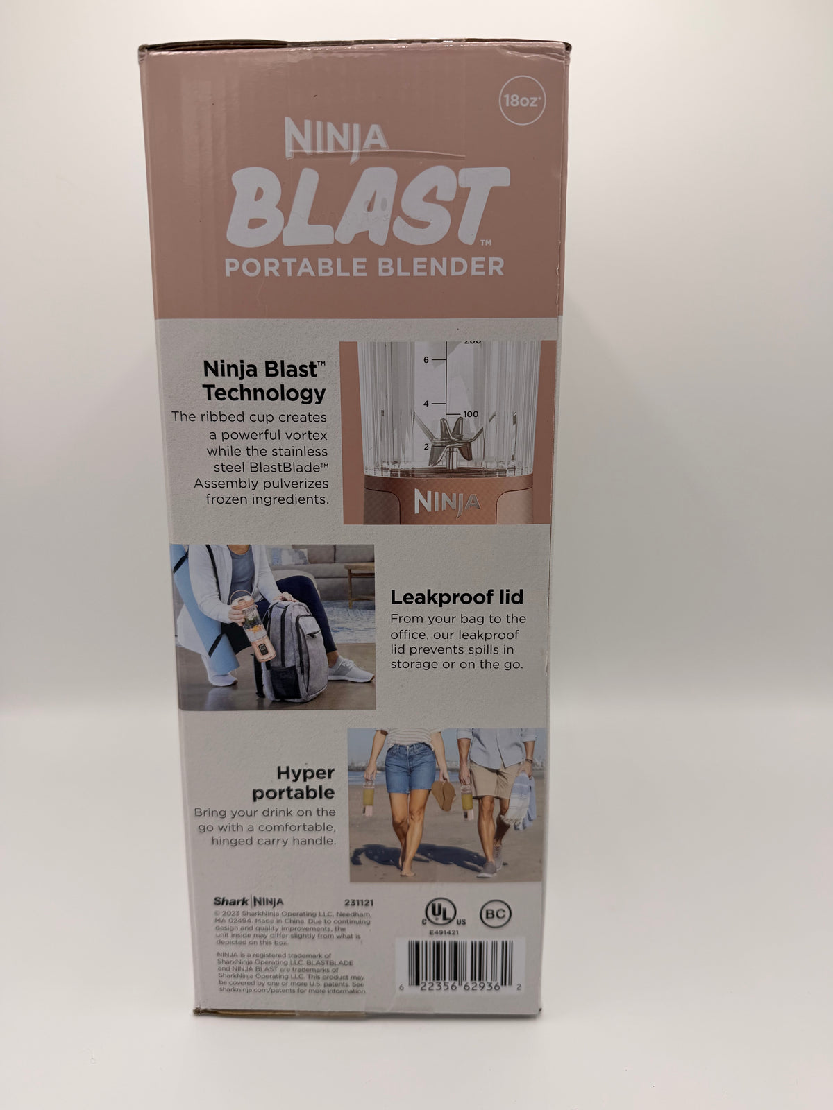 Ninja Blast Two-Pack Portable Blender – Peach & Stone