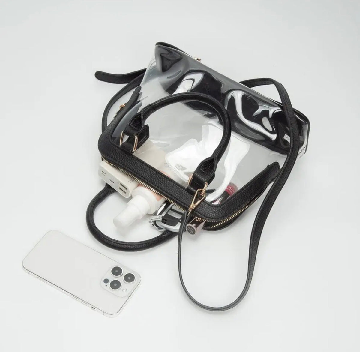Analise Clear Satchel/ Crossbody Bag