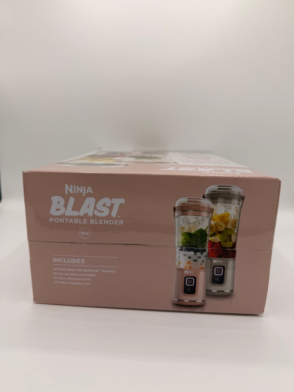 Ninja Blast Two-Pack Portable Blender – Peach & Stone