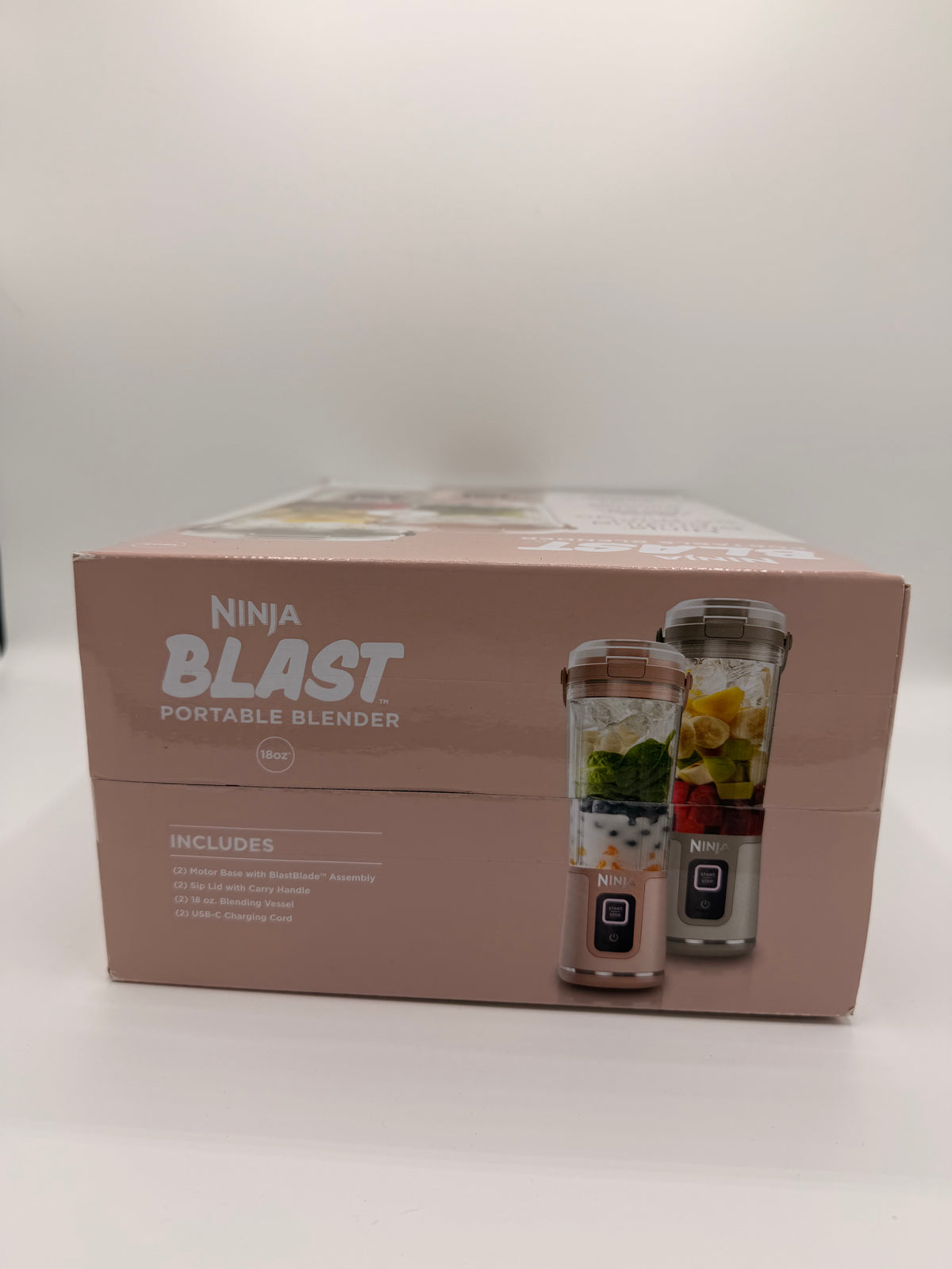 Ninja Blast Two-Pack Portable Blender – Peach & Stone