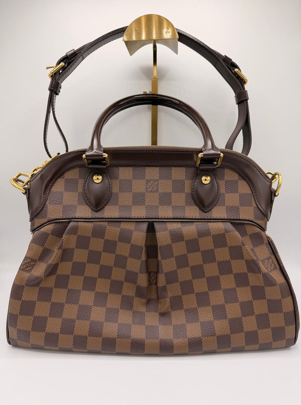 Louis Vuitton Damier Ebene Trevi PM Bag with Shoulder Strap