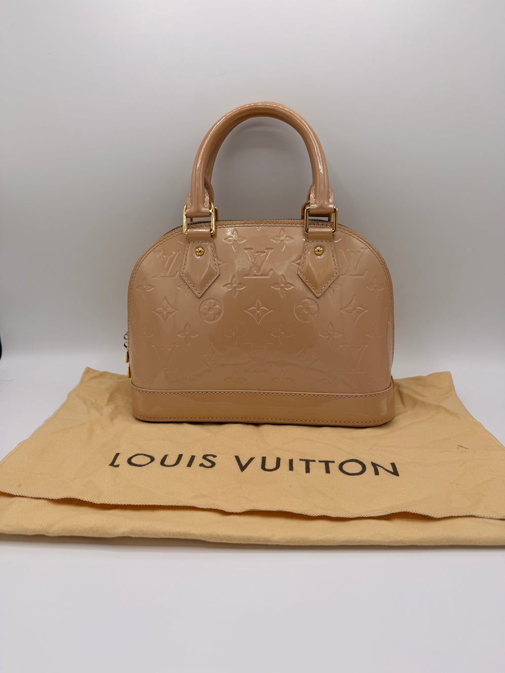 Louis Vuitton Alma BB Monogram Vernis Beige