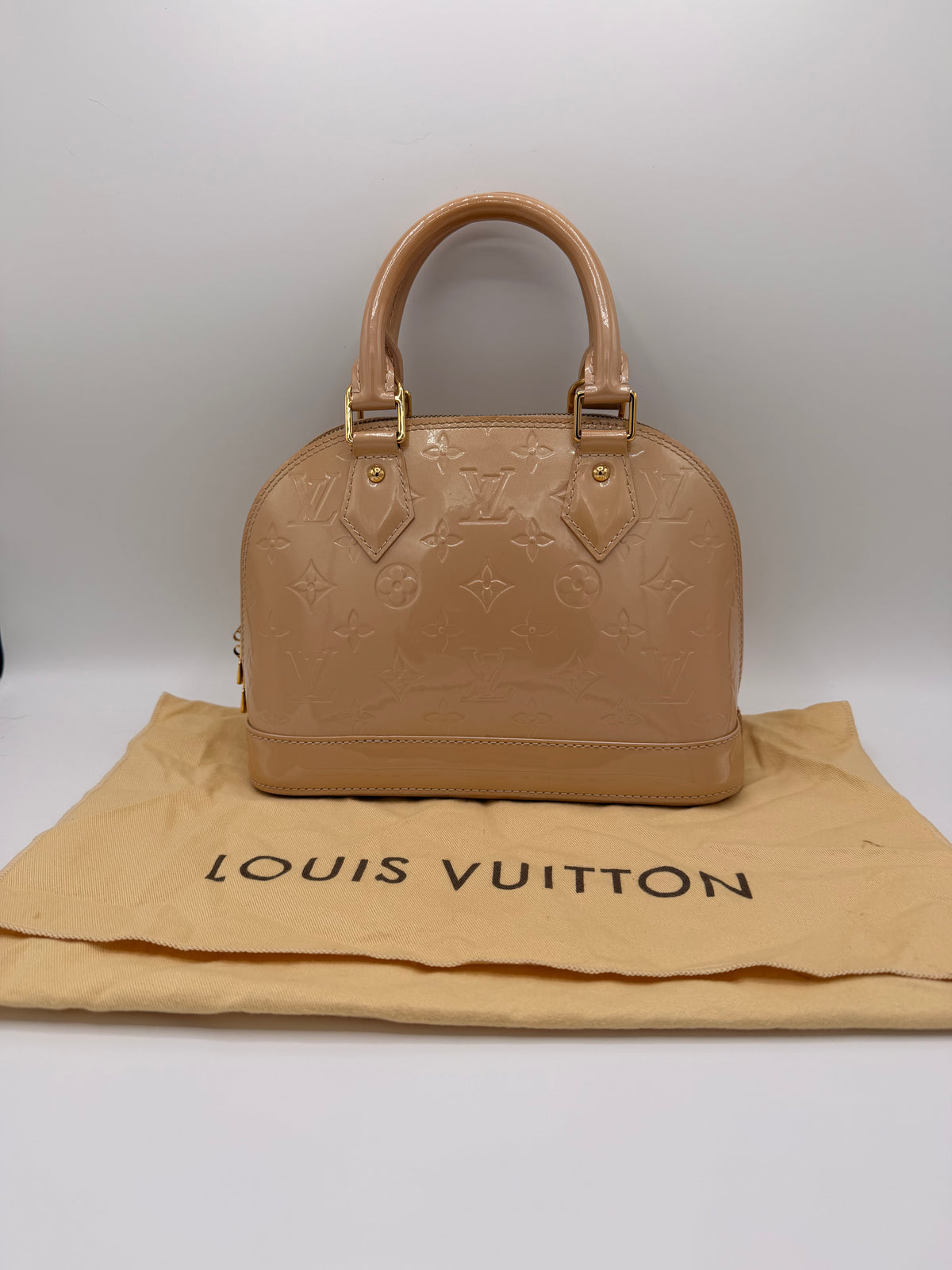 Louis Vuitton Alma BB Monogram Vernis Beige