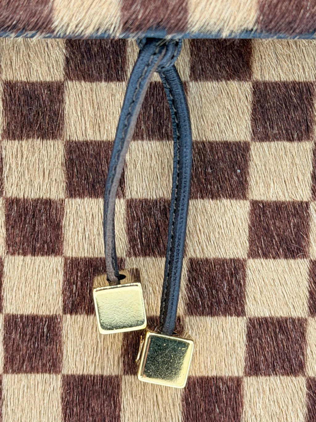 Louis Vuitton Damier Sauvage Lionne Calf Hair Handbag | 2003 Vintage
