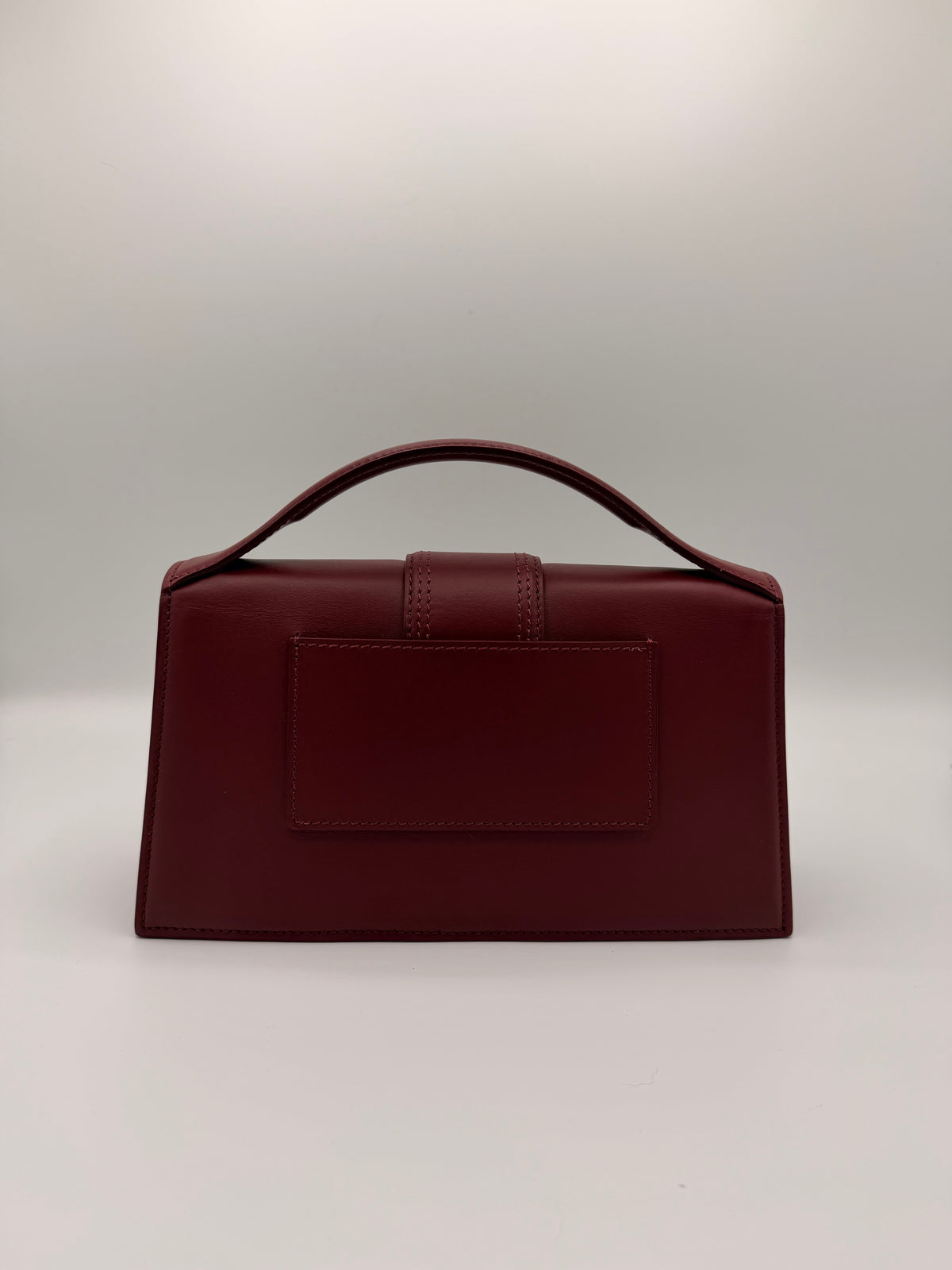 Jacquemus Le Bambino Burgundy Leather Top Handle Crossbody Bag