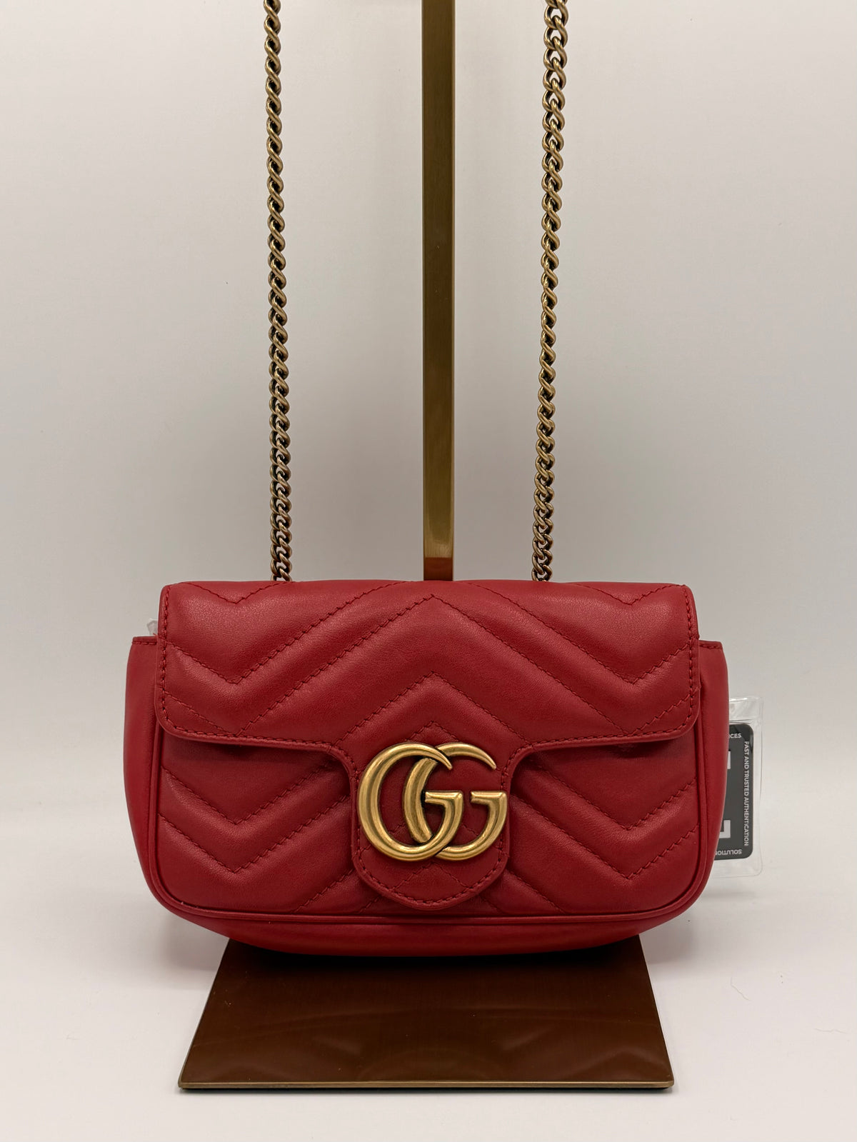 Gucci GG Marmont Super Mini Matelassé Leather Bag – Red