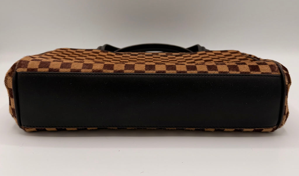 Louis Vuitton Damier Sauvage Lionne Calf Hair Handbag | 2003 Vintage