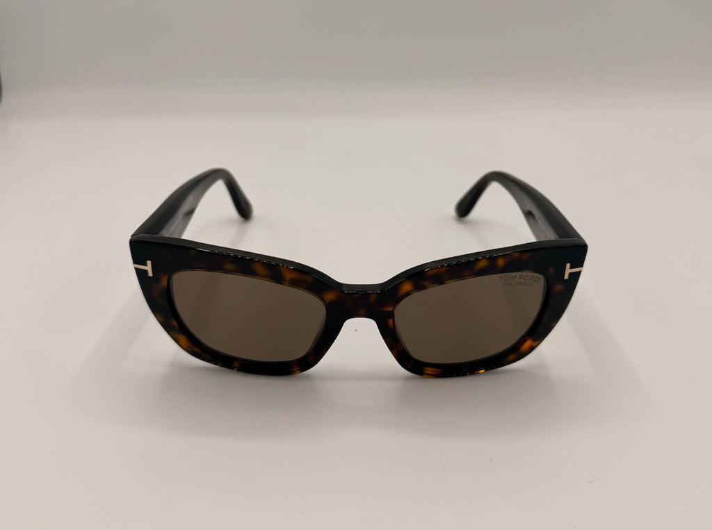 Tom Ford Athena TF1190 52H Polarized Sunglasses – Dark Havana/Brown – New with Case