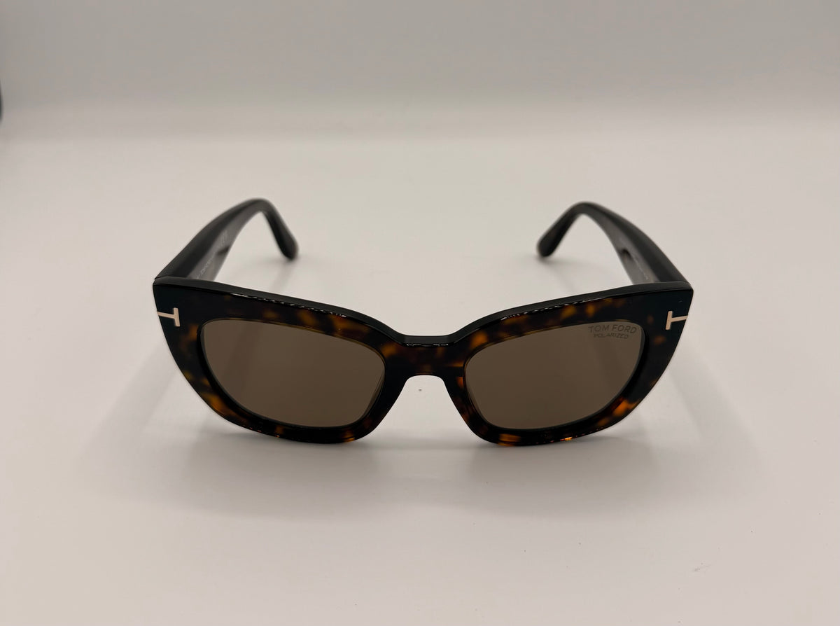 Tom Ford Athena TF1190 52H Polarized Sunglasses – Dark Havana/Brown – New with Case