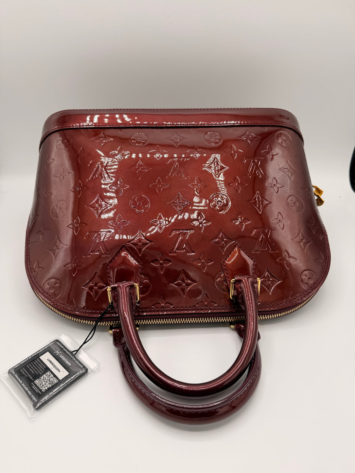 Louis Vuitton Monogram Vernis Alma [PM] in Amarante | Authenticated