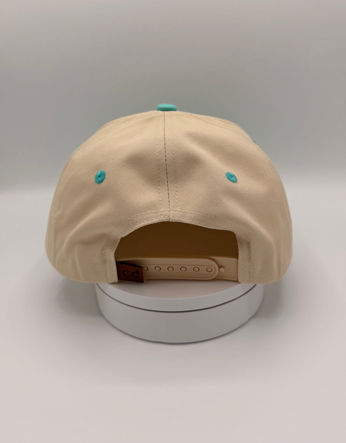 HAT | Dog Mom - Beige/Aqua