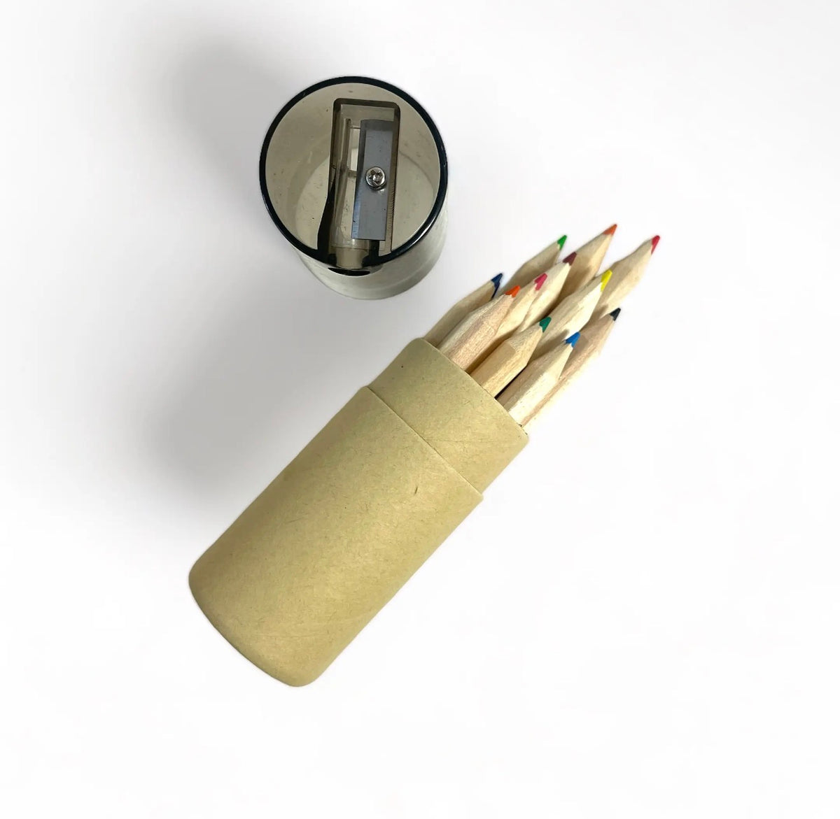 Mini Travel Compact Colored Pencils with Built in Sharpener