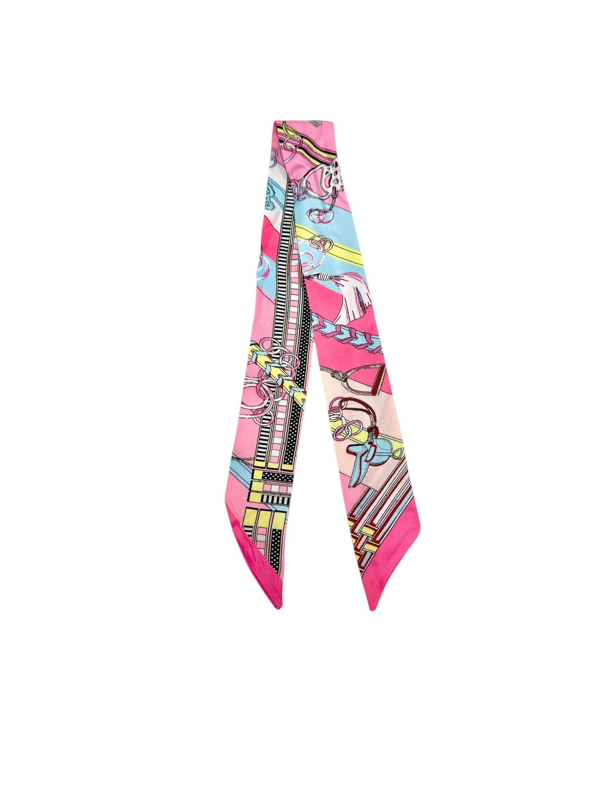 Twilly Scarf (PINK/LIME/LIGHTBLUE)